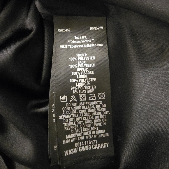 Ted Baker London Black and Pink Woods Nature Print Dress - Picture 9 of 9